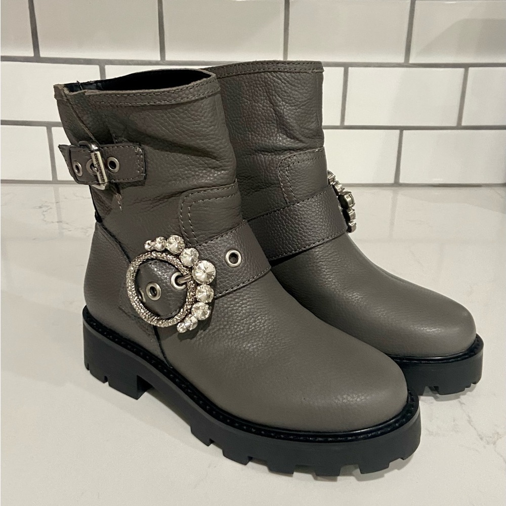 Karl Lagerfeld Paris Womens Marceau  Leather Ankle Boots Size 6.5 New